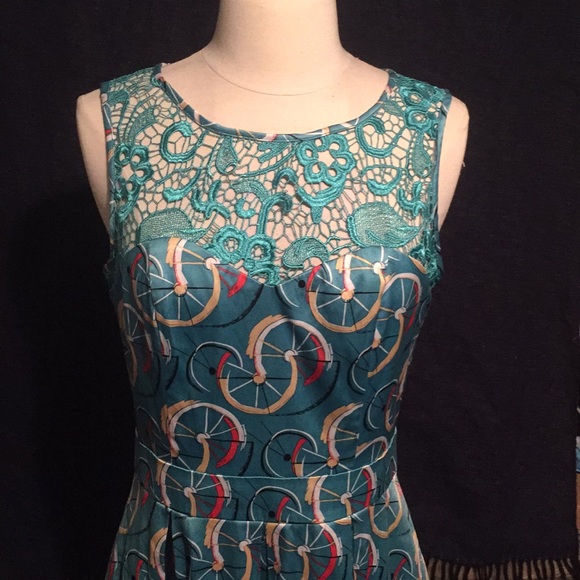 Tatyana Blue Bicycle Dress Size L - Picture 1 of 8